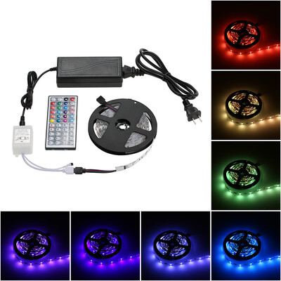 

Tomshine DC 12V 5M 150 LEDs Lighting Strip RGB SMD5050 with IR 44 Keys Controller for Home Decoration Coffee House Show Window Lig