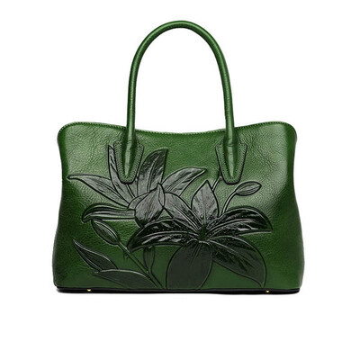 

SUWERER 2019 New Top cowhide fashion women Genuine Leather bag luxury handbags designer embossed bag women leather shoulder bag