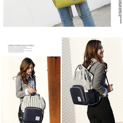 

NeillieN Mothers bag multi-functional large capacity shoulder backpack striped mummy bag travel mother&baby bag