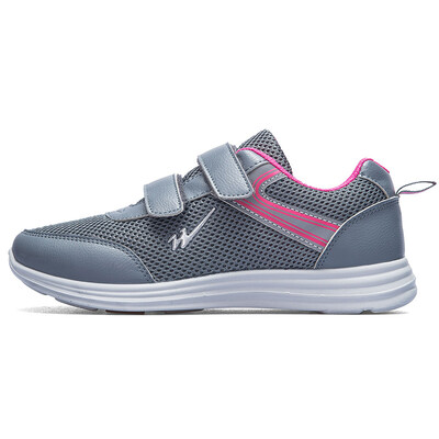 

Double Star Middle Ages Safety Slip Wearable Light Breathable Leisure Travel Sports Elderly Steps Mother Shoes 9201 Gray female 37