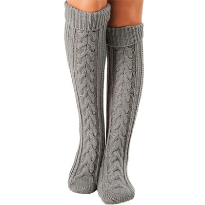 

LifeWheel Womens Cable Knit Long Boot Stocking Casual Thick Socks Knee High Winter Leg Warmers