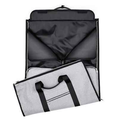 

Convertible Garment Bag with Shoulder Strap 2-in-1 Hanging Suitcase Suit Travel Bags Black 691