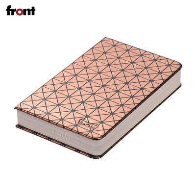 

front Exquisite Hard Cover A6 Notebook with Rainbow Color Spine BlankPlain Paper Travel Journal Diary Writing Sketching Notepad P