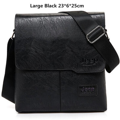

Men Tote Bags JEEP BULUO Famous Brand New Fashion Man Leather Messenger Bag Male Cross Body Shoulder Business Bags For Men 1505