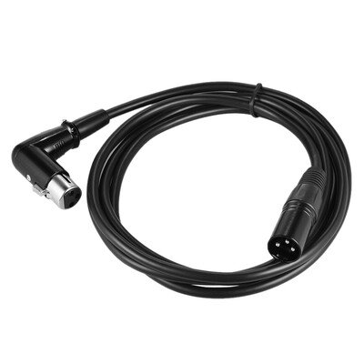 

2m 66ft XLR Cable Straight Male to Right Angle Female Plug for Microphone Mixer Mixing Console Loudspeaker