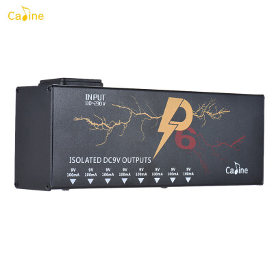 

Caline P6 8 Isolated DC 9V Output Guitar Effect Power Supply Station with Short Circuit Protection