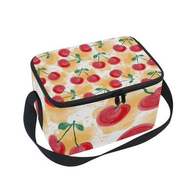 

ALAZA Lunch Box Insulated Cute Cherry Lunch Bag Large Cooler Tote Bagfor Men Women