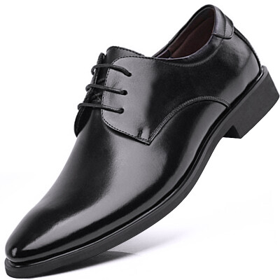 

Ishmaiah Mens Lace Comfortable Joker Wear Business Casual Dress Wedding Leather Shoes Men 5863 Black 38