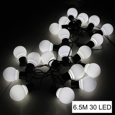 

UpperX 1pcs Solar energy Decor String Lights65M 30 LED LightsFairy Lightfor OutdoorHomePatioGardenThanksgiving Milky bulb