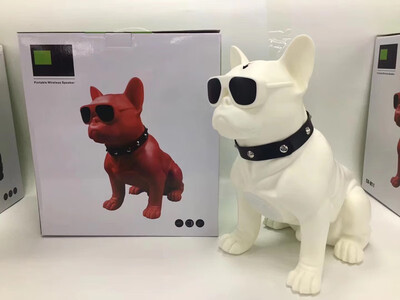 

Large Bulldog Bluetooth Speaker Wireless Giant Dog Mobile Phone Audio Subwoofer Dual Speakers TF Card U Disk Player Stereo MP3