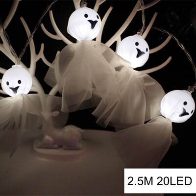 

UpperX 25M 20LED Ghost String Lights For Halloween Party Decor Halloween String Light Garden Decoration