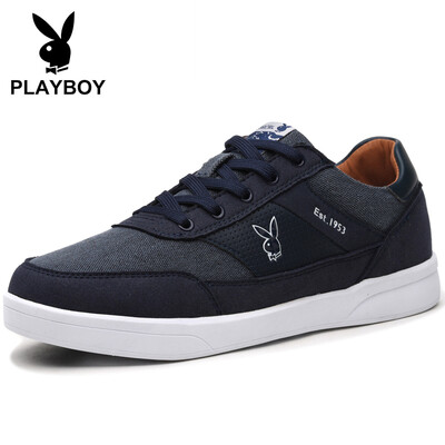 

Playboy PLAYBOY fashion sports casual shoes mens low-top tie wild DA71001 dark blue 39