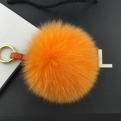 

Faux Fox Fur Keychain Fashion Car Keychain 12-15cm Lovely Soft Hairball Key Charm Pendant Multi-color Optional