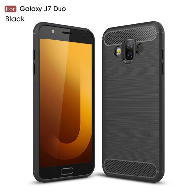 

BONGEM Samsung Galaxy J7 Duo Case with Flexible&Durable Shock Absorption with Carbon Fiber Design