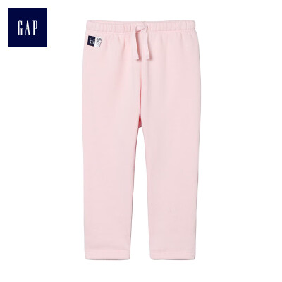 

GAP flagship store childrens clothing baby plus velvet knit pants Wei pants 400006 light pink 73cm 6-12 months