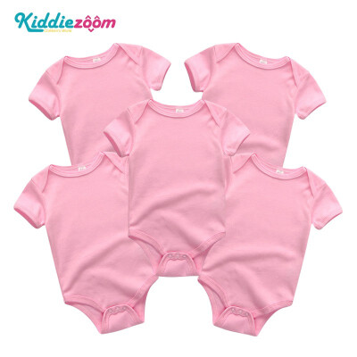 

5PCSLot Unicorn Baby Girl Clothes Cotton Babywear Bodysuits One-Piece Baby Boy Clothes Rompers Newborn 0-12M Short Sleeve