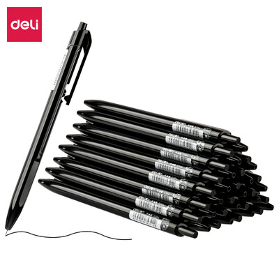 

Deli deli 07mm English special oil pen ballpoint pen mini head side by paragraph 36 box DL-S304 black