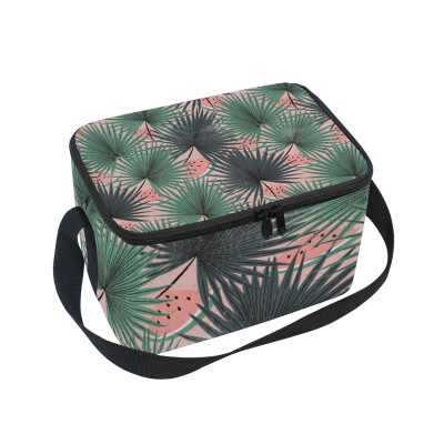 

ALAZA Lunch Box Insulated Lunch Bag Large Cooler Tote Bag Watermelon Leaves for Men Women Girls Boys