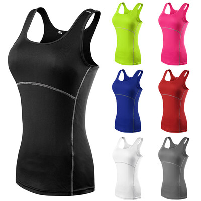 

New Women Girls Slim Vest Sportswear Sleeveless Fitness Tights Gym Yoga Run Sports Tank Tops