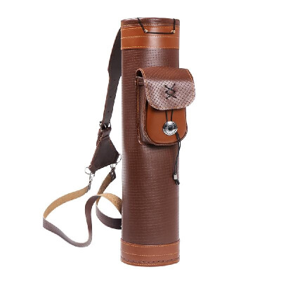 

Cow Leather Hunting Archery Quiver Arrow Holder Storage Carrier Shoulder Bag Tube