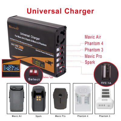 

Universal Charger for DJI Mavic Air Spark Mavic PRO Phantom 3 Phantom 4 Drone Quadcopter Intelligent Battery