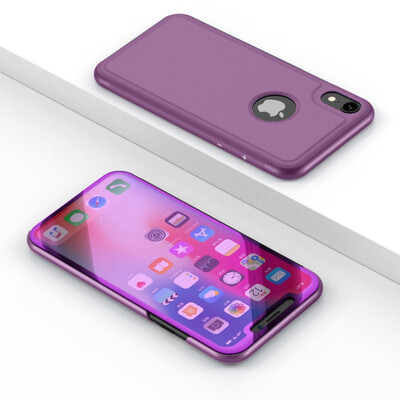 

MOONCASE Apple iPhone Xs Max Bracket Mirrored Leather Case - Purple