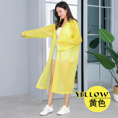 

Gong Xun raincoat men&women windbreaker adult Korean fashion hiking youth riding transparent portable waterproof outdoor non-disposable thickening eva poncho lemon yellow