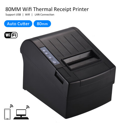 

80mm Wireless Wifi Thermal Receipt Printer Compatible with ESCPOS Commands Bill Ticket High Speed Printing Auto Cutter USB Ethern