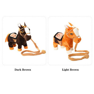 

Cute Electric Walking Plush Toy Robot Horse Soft Stuffed Animal Toy Electronic Sing Music Toys Kids Children Gifts