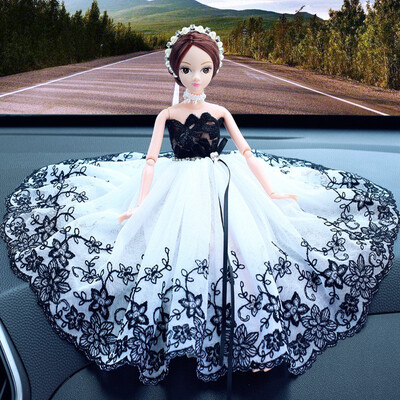 

1Pcs Beautiful Dolls Sweet decorative doll wedding special handmade Doll car interior display decorations accessories