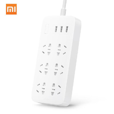 

Xiaomi Mijia Power Strip Converter 6 Sockets Portable Plug Travel Home Adapter with 3 USB Quick Charge Port Plug Outlet Switch 250