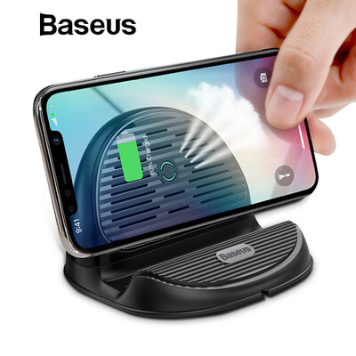 

Baseus 2 in 1 10W Fast Wireless Charger With Phone Holder for iPhone XS XR X 8 Samsung S9 S9 S8 Xiaomi Wireless Charging