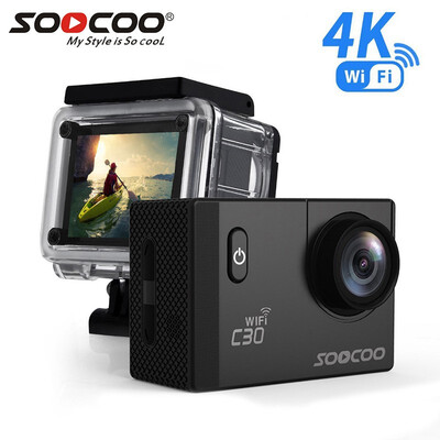 

SOOCOO C30 Action 4K Sports Camera NTK96660 Waterproof Wifi Gyro 70-170 Degrees Adjustable Gyro Stabilization Action Cam