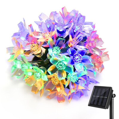 

Kwb Led Solar String Lights 7M 50 Balls Led Fairy Blossom Flower Garden Lights for Outdoor