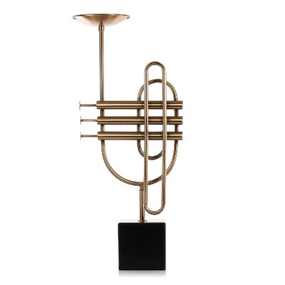

Cornet Candlestick --High Music Element Marble Base Candlelight Dinner Table Ornament Wedding Decoration