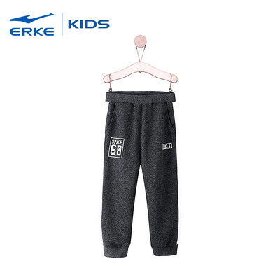 

Hongxing Erke ERKE childrens clothing boys pants students knitted childrens sports pants casual pants 63219157051 deep twist gray 150