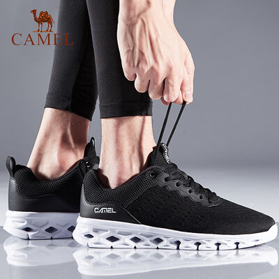 

Camel CAMEL sneakers men&women running shoes fashion casual couple models shoes breathable ultra light running shoes A912600035 mens black 43