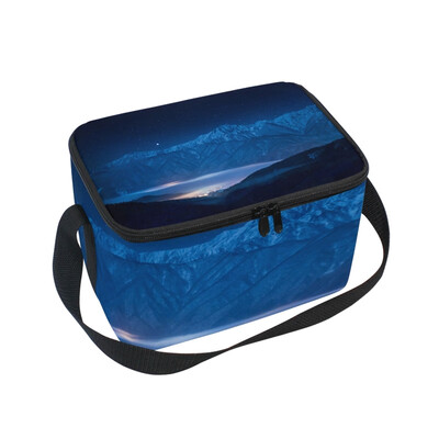 

ALAZA Insulated Lunch Box Night Mountain Lunch Bag for Men Women Portable Tote Bag Cooler Bag