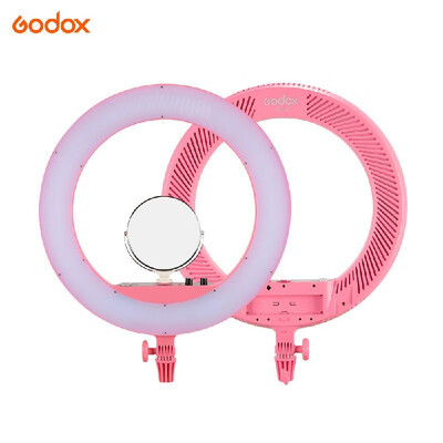 

Godox LR160 Ring LED Video Light 3300K-8000K Bi-color Fill Light with Mikeup Mirror Phone Holder 18W for Making-up Live Shooting P