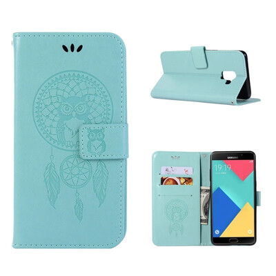 

MOONCASE Samsung Galaxy J6 Windbell Owl Embossed Leather Case - Green