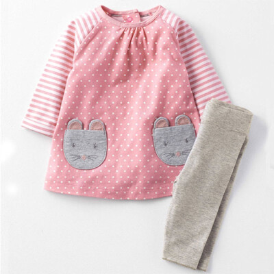 

Baby Girls Clothes Children Clothing Sets 2018 Brand Kids Tracksuits for Girls Sets Animal Pattern Baby Girl School Outfits