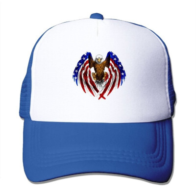 

Fdreattyuny America USA Flag with Eagle Fashion Baseball Cap for Men&Women Adjustable Mesh Trucker Hat