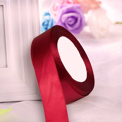 

TaTanice creative gift ribbon gift box packaging with ribbon gift accessories holiday party decoration materials room decoration decorative ribbon 25mm width wine red TSD1001