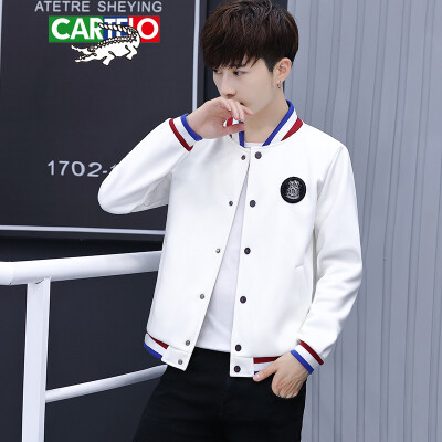 

Cartier crocodile CARTELO jacket 2019 spring&autumn new mens trend wild short jacket jacket QT815-JK205 white