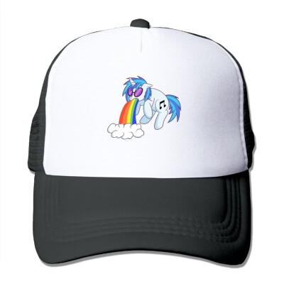 

SHINENGST Unicorn Mesh Trucker CapsHats Adjustable For Unisex Black