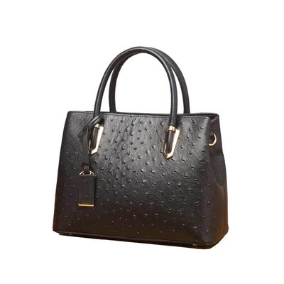 

SUWERER Brand Women Genuine Leather bag Top cowhide Luxury fashion women handbags Cowhide pressure ostrich pattern tote 5 colors