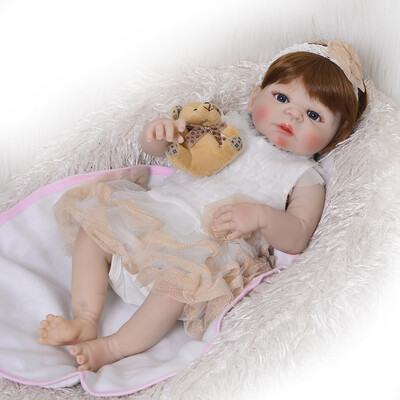 

Collectible 23 Inch Reborn Dolls 57 cm Full Silicone Vinyl Newborn Doll Realistic Sleeping Girl Baby Doll Toy Children Present