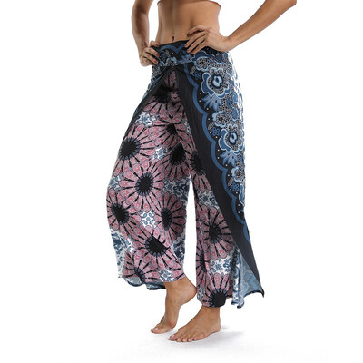

FITTOO Womens Wide Leg Palazzo Pants Yoga Lounge Hippie Harem Flowy Trousers