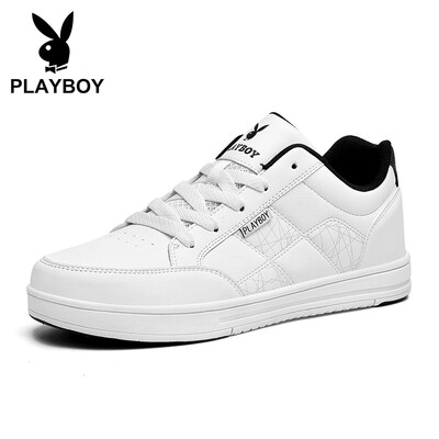 

Playboy PLAYBOY fashion sports running casual shoes mens low-top tie wild DS87287 white black 41