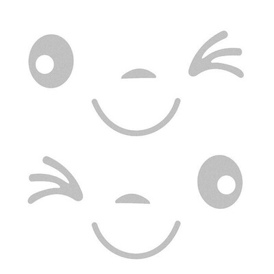 

Creative Lovely SMILING FACE Reflective Car Stickers Funny Car Stickers Rearview Mirror Decals
